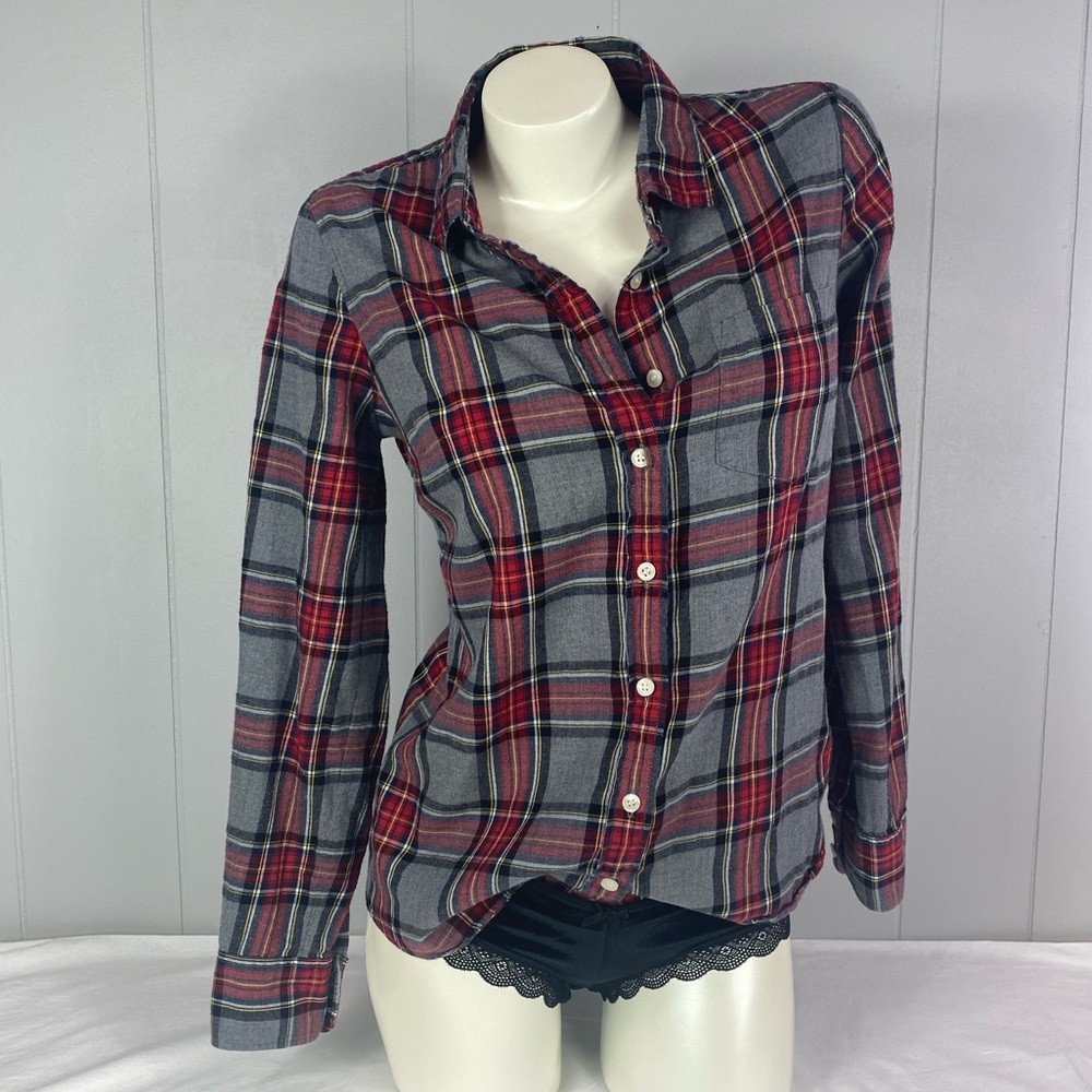 J. Crew Plaid Button Down XS